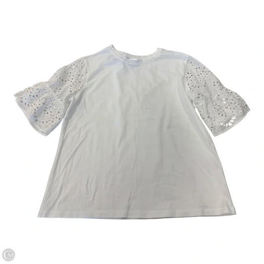 Top Short Sleeve By Banana Republic In White, Size: M