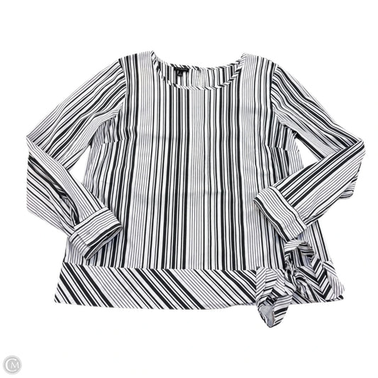 Top Long Sleeve By Talbots In Striped Pattern, Size: L