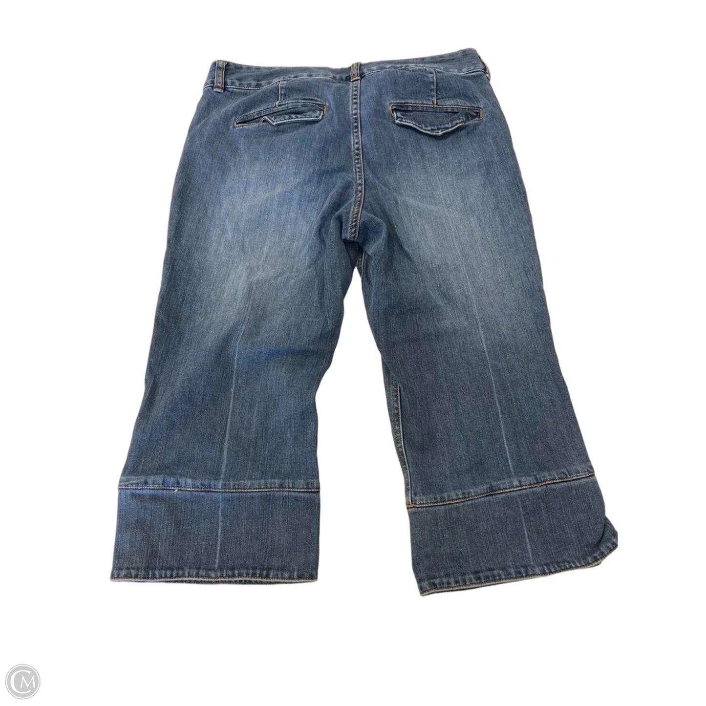 Capris Designer By Michael Kors In Blue Denim, Size: 12