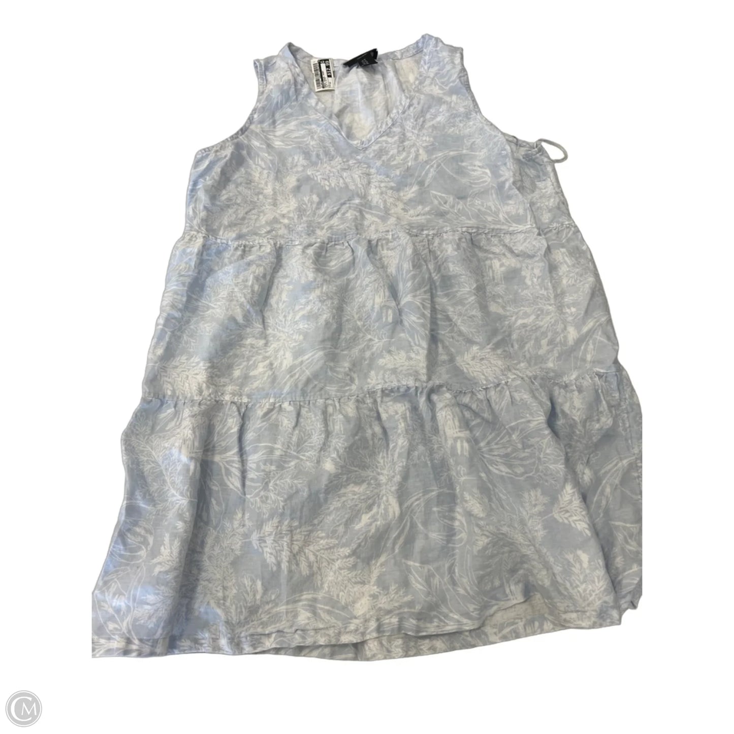Dress Casual Short By Tahari In Blue & White, Size: 1x