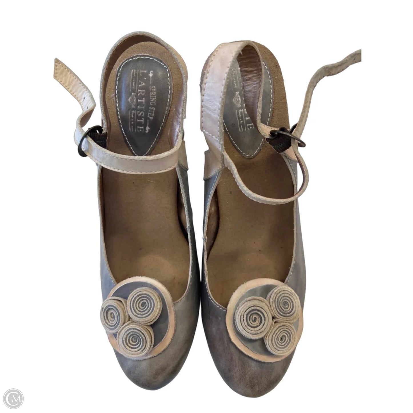 Shoes Heels Block By Spring Step In Grey, Size: 9.5