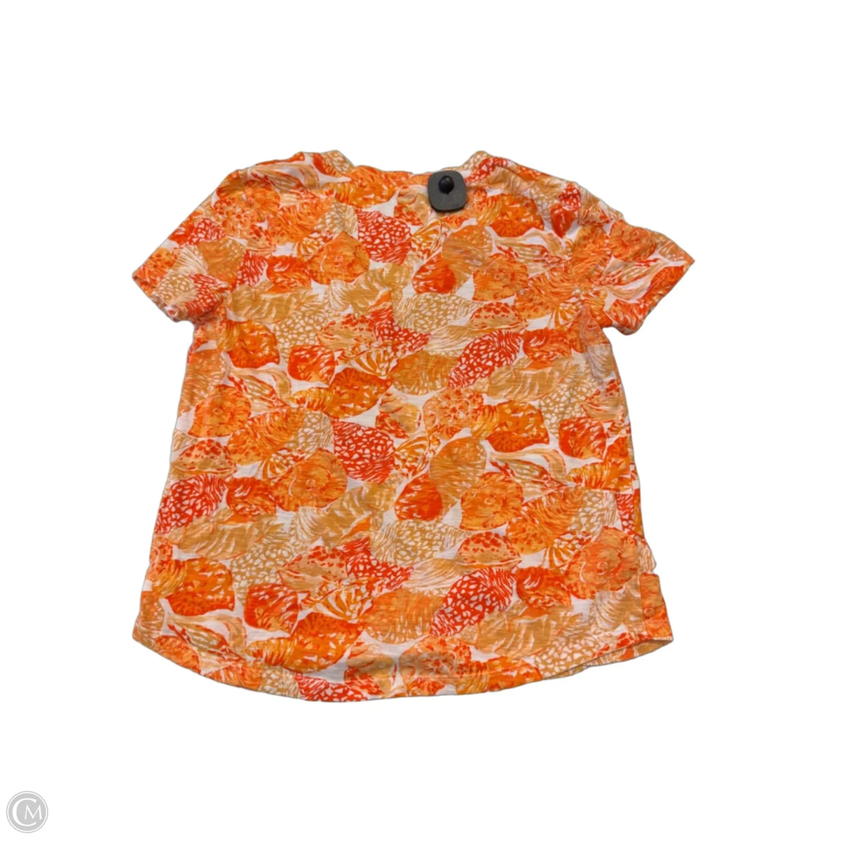 Top Short Sleeve Basic By Loft In Orange, Size: S