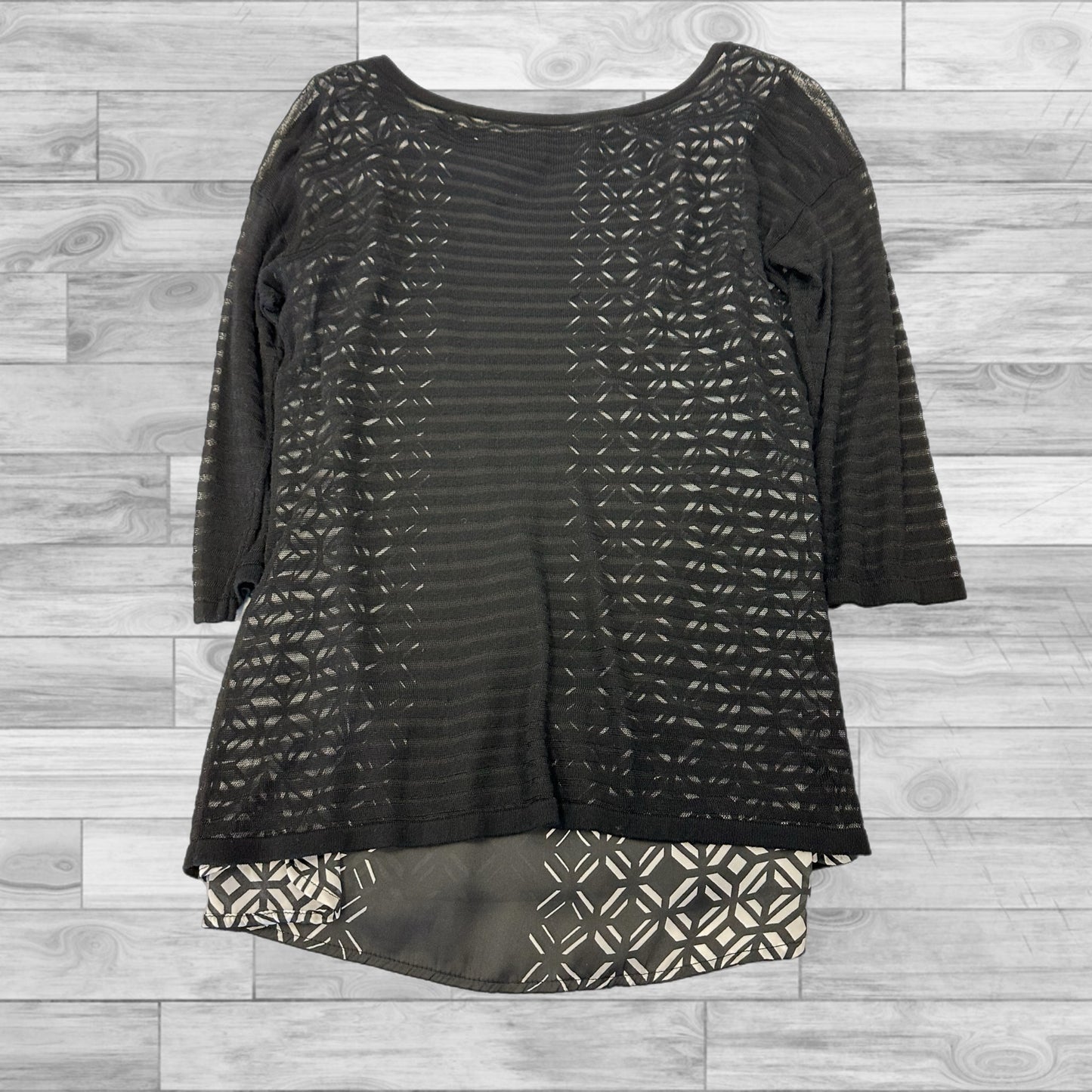 Top Long Sleeve By White House Black Market In Black, Size: S