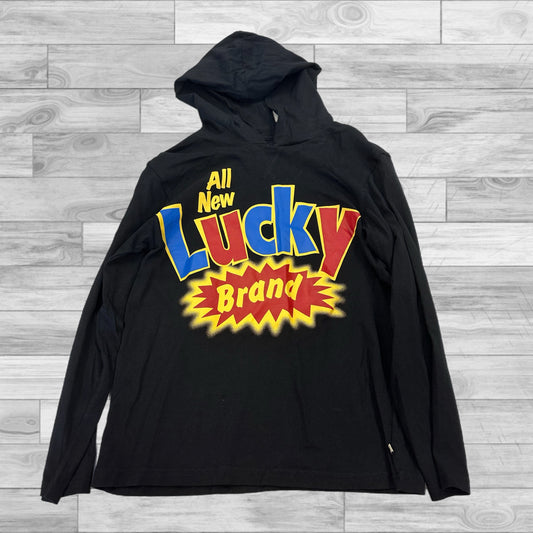 Sweatshirt Hoodie By Lucky Brand In Black, Size: M