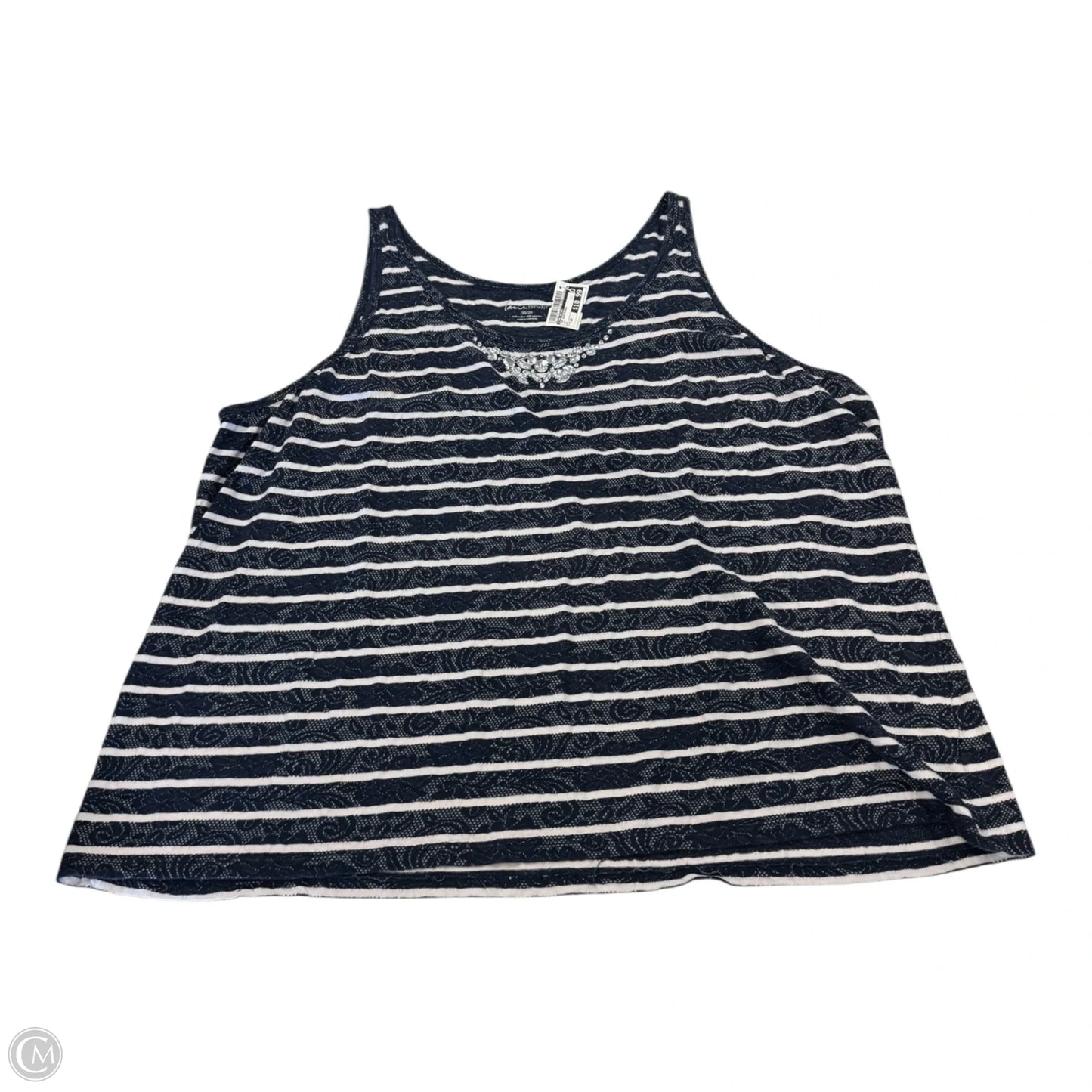 Top Sleeveless By Lane Bryant In Navy, Size: 26