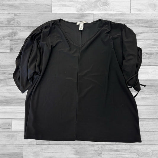 Top Short Sleeve By White House Black Market In Black, Size: S