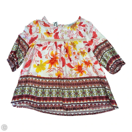 Top Short Sleeve By Clothes Mentor In Multi-colored, Size: Petite   Small