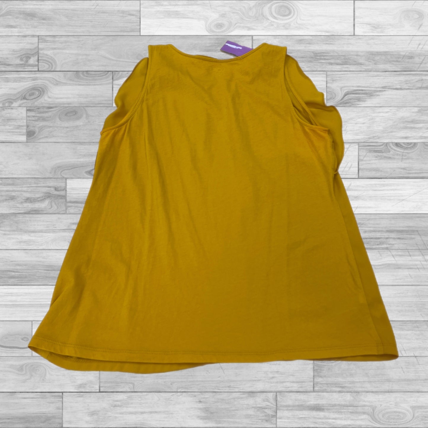 Top Sleeveless By Loft In Yellow, Size: Petite  M