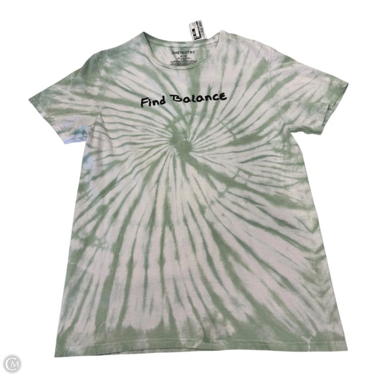 Top Short Sleeve By Clothes Mentor In Green & White, Size: M