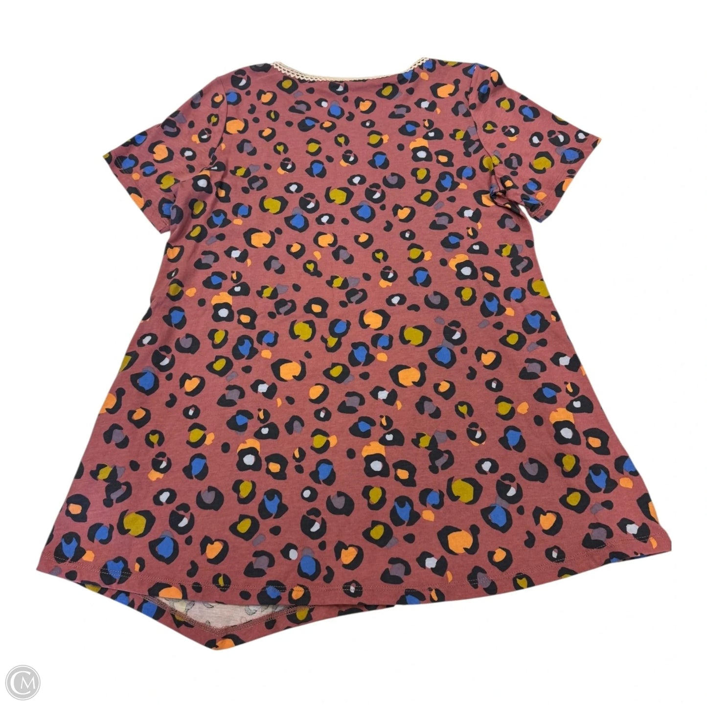 Top Short Sleeve Basic By Logo In Animal Print, Size: S