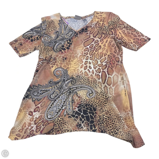 Top Short Sleeve By Chicos In Animal Print, Size: 1 (Medium)