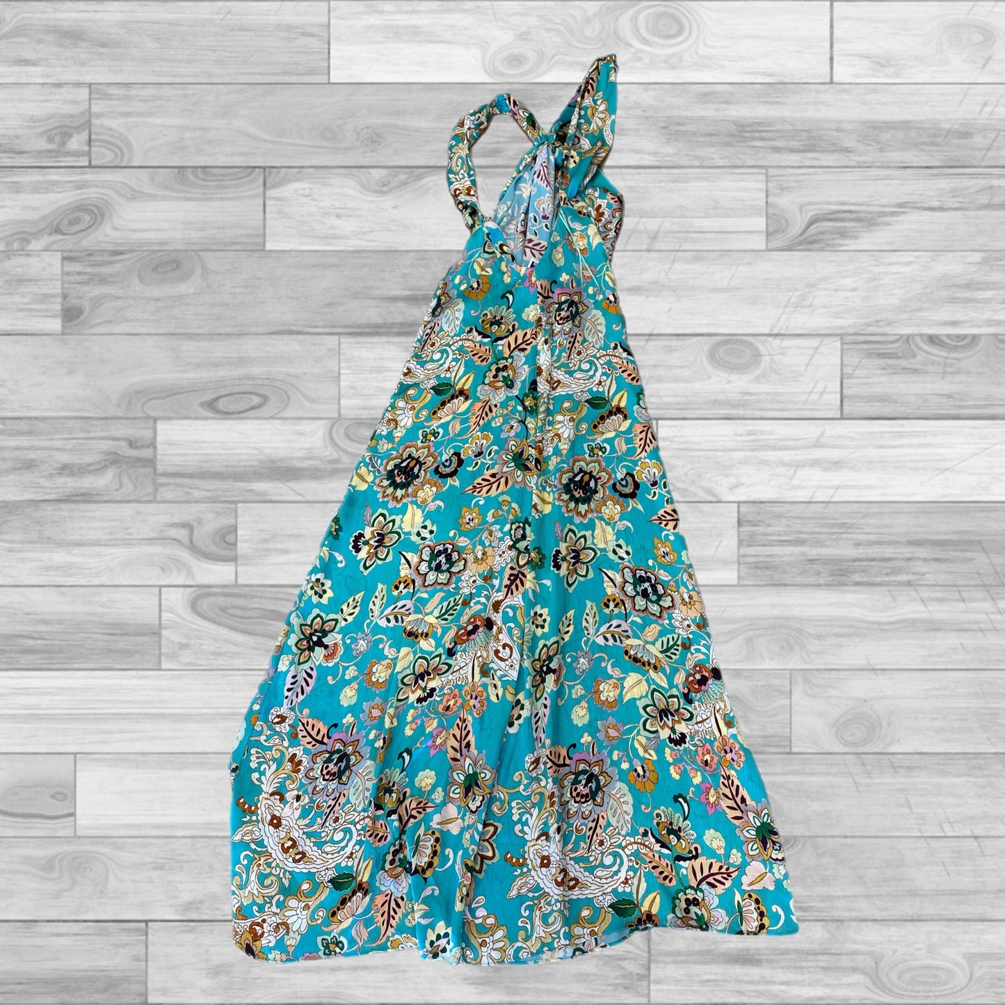 Teal Dress Casual Maxi Zara, Size Xs