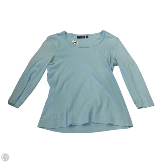 Top 3/4 Sleeve By Clothes Mentor In Blue, Size: Petite  M