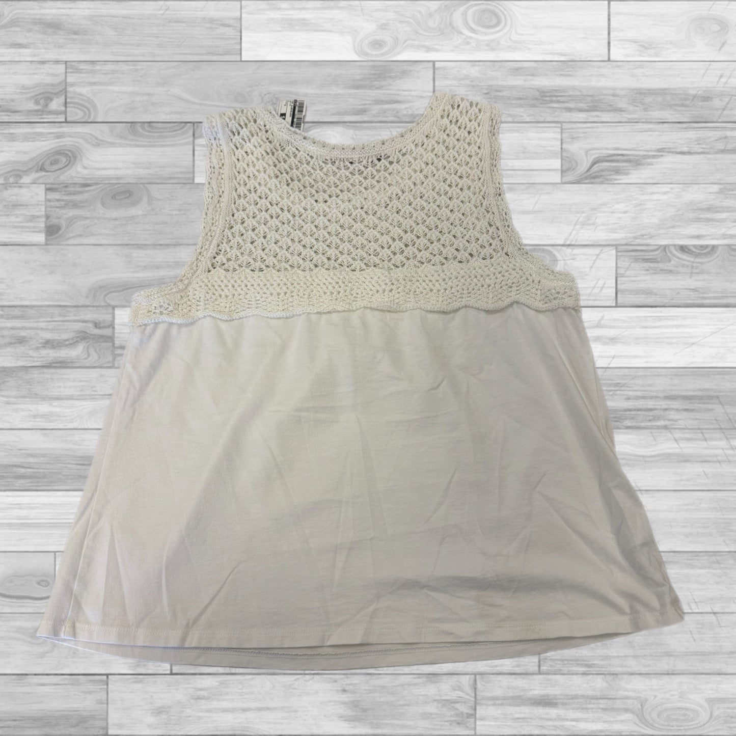 White Top Sleeveless Loft, Size S