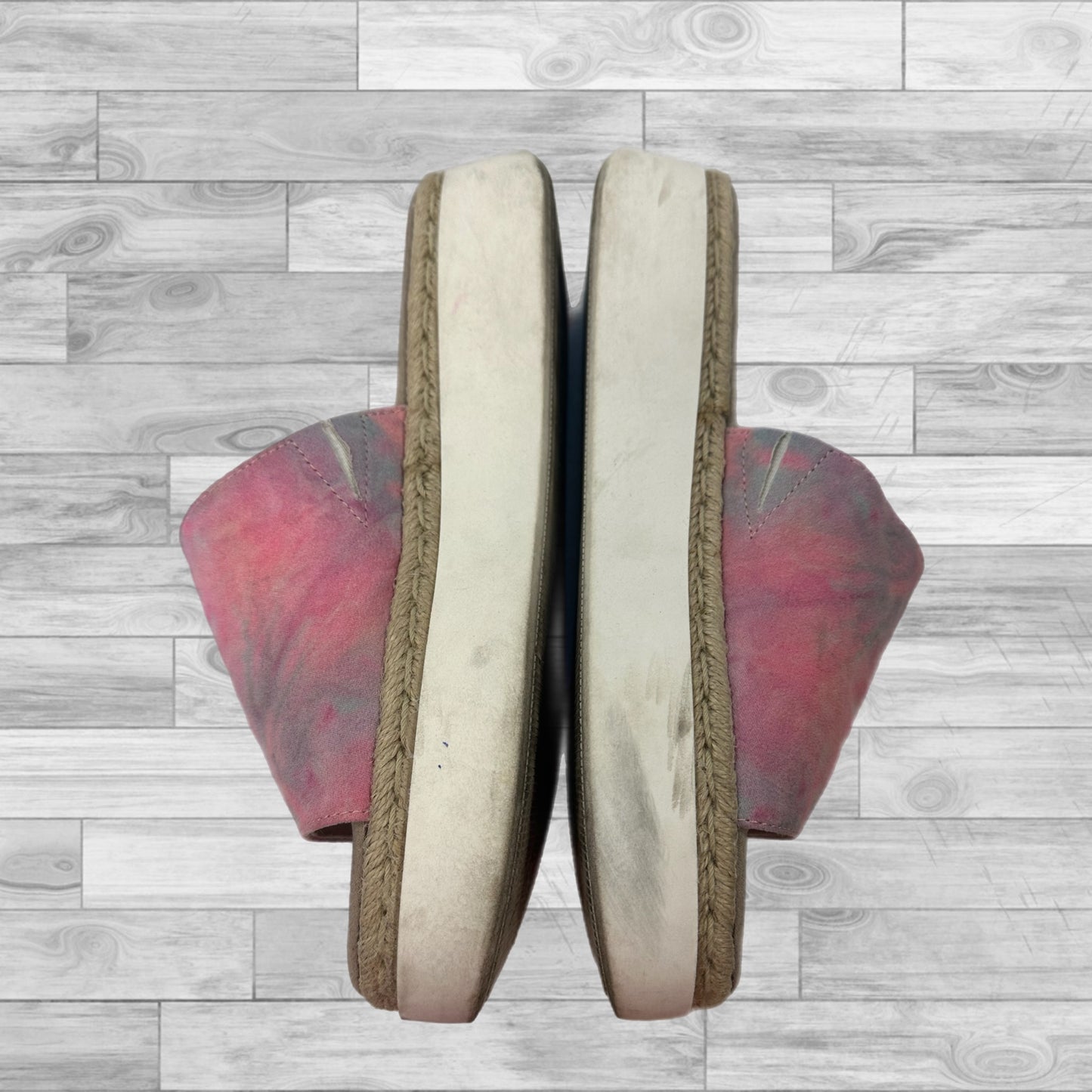 Sandals Heels Platform By Steve Madden In Pink & Tan, Size: 8.5