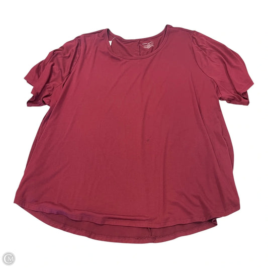 Top Short Sleeve Basic By Lane Bryant In Red, Size: 26
