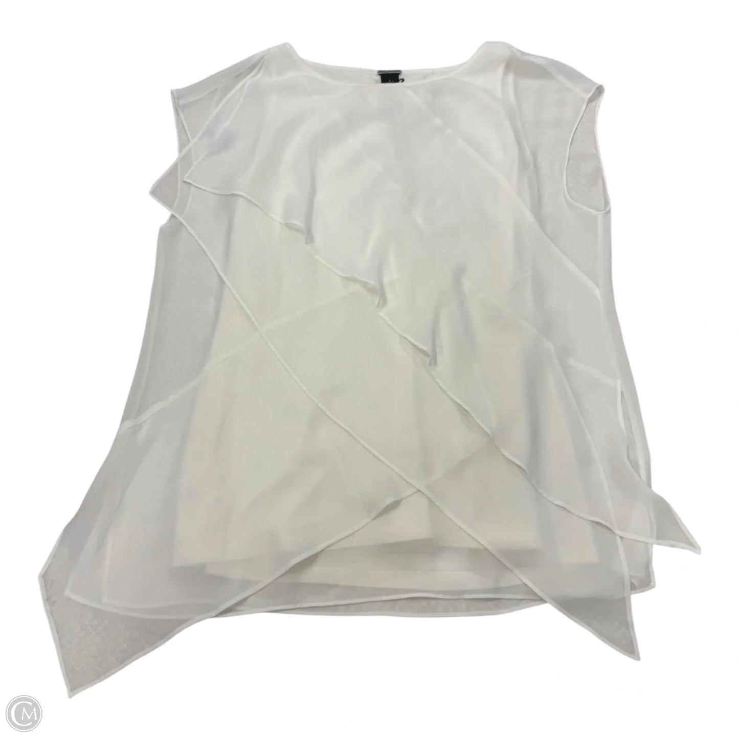 Top Sleeveless By Chicos In White, Size: M