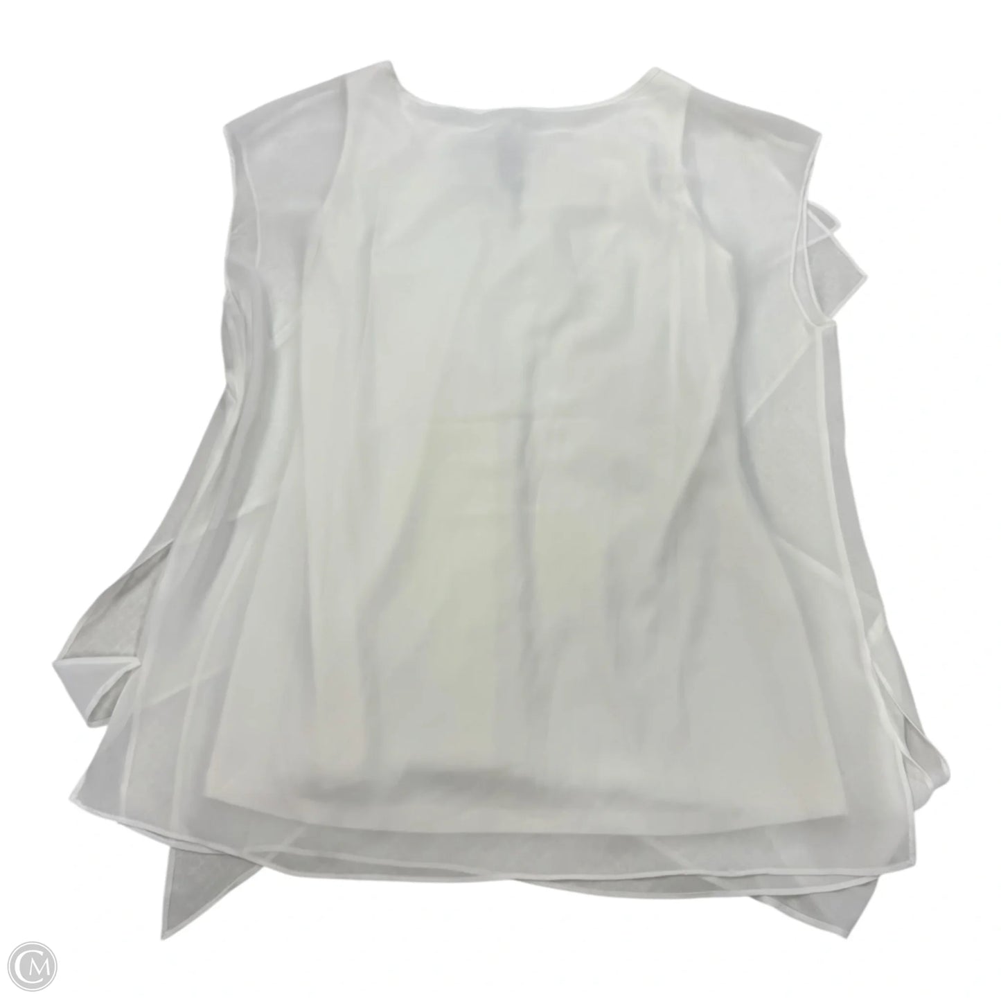 Top Sleeveless By Chicos In White, Size: M