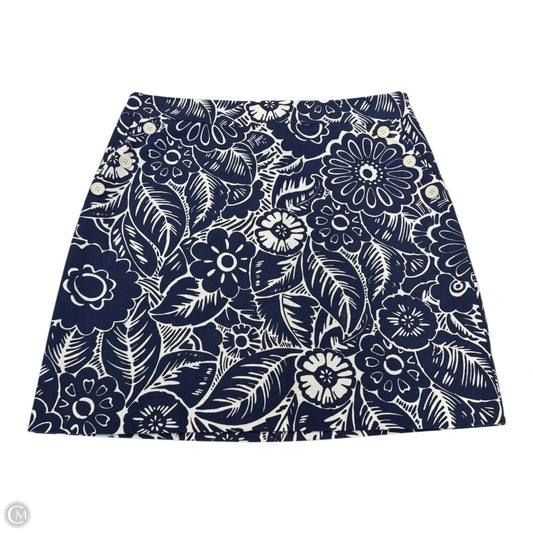 Skirt Mini & Short By Talbots In Blue & White, Size: 14