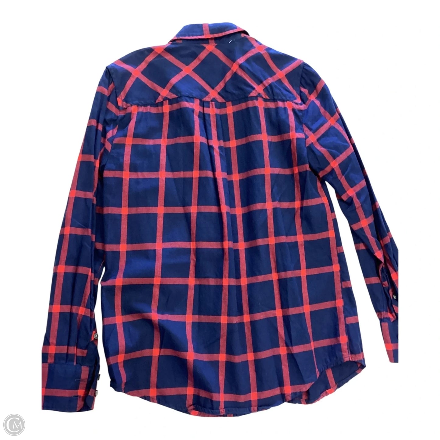 Top Long Sleeve By J. Crew In Blue & Red, Size: Xs
