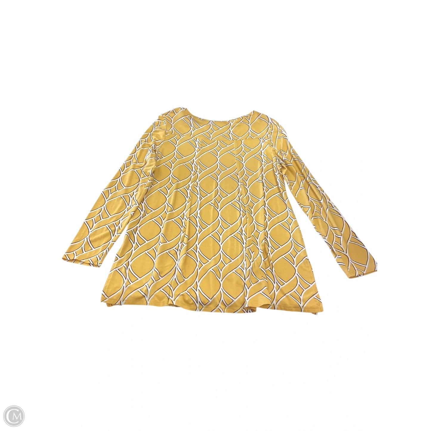 Tunic Long Sleeve By Chicos In Yellow, Size: M