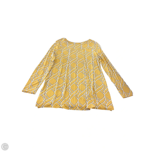 Tunic Long Sleeve By Chicos In Yellow, Size: M