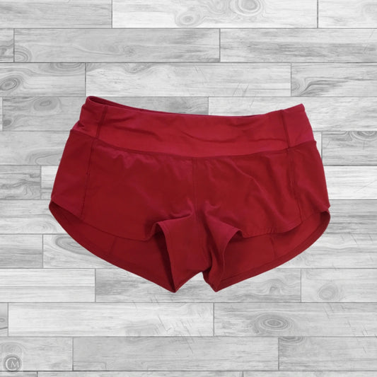 Athletic Shorts By Lululemon In Red, Size: 4