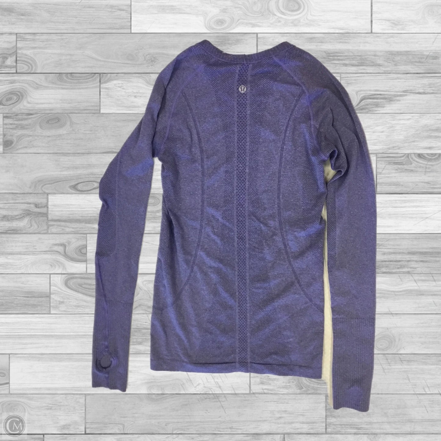 Athletic Top Long Sleeve Collar By Lululemon In Purple, Size: 8