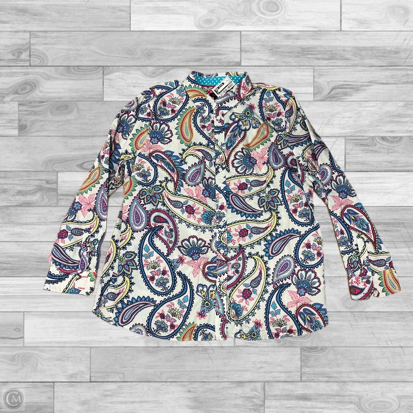 Top Long Sleeve By Talbots In Multi-colored, Size: Xl