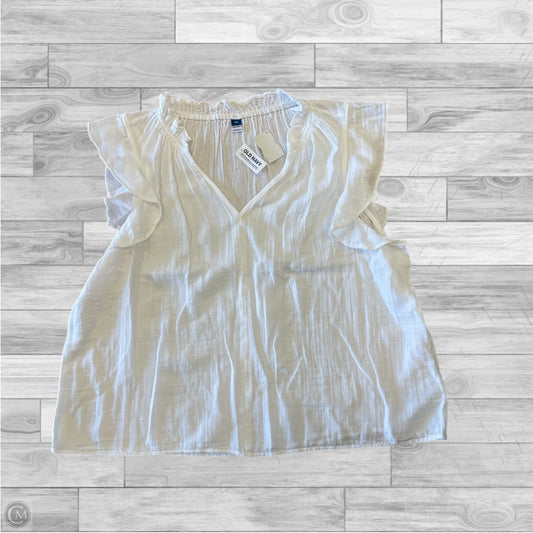 Top Short Sleeve By Old Navy In White, Size: Xxl
