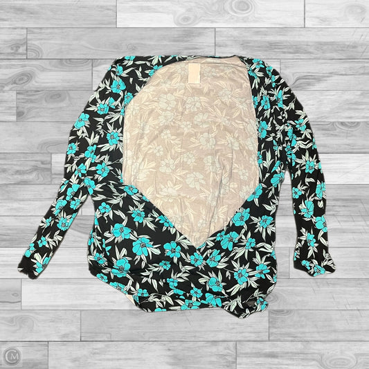 Cardigan By Liz Lange In Floral Print, Size: 3x