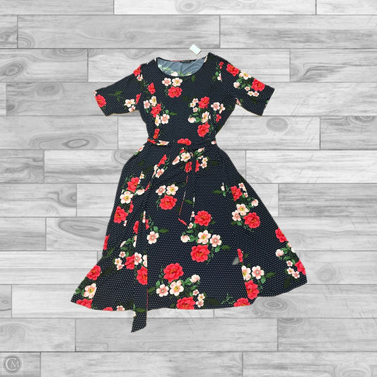 Dress Casual Short By Nina Leonard In Floral Print, Size: 3x