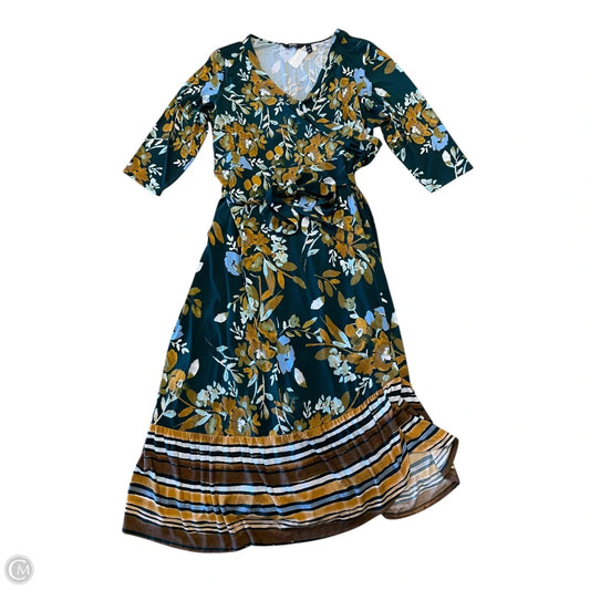 Dress Casual Maxi By Cmc In Multi-colored, Size: 3x