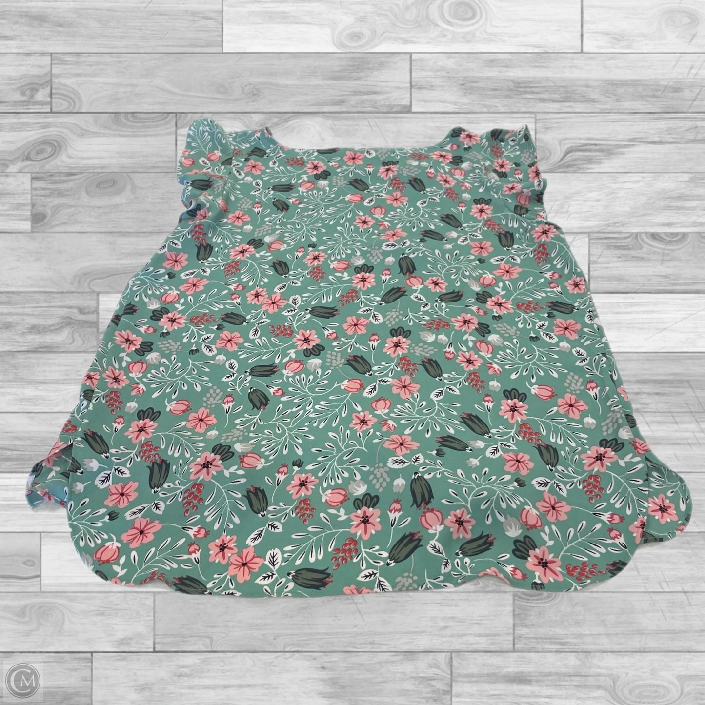 Top Sleeveless By Loft In Green, Size: M