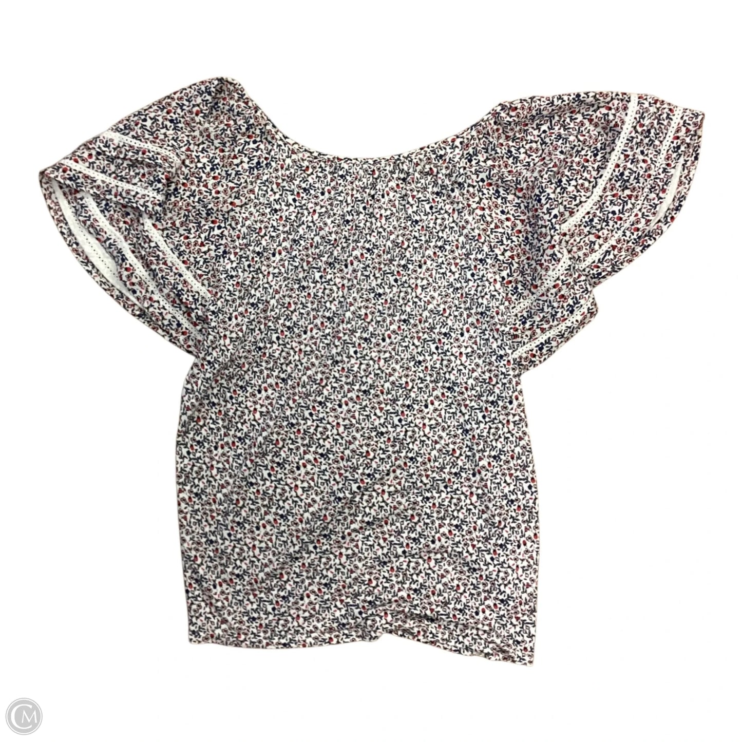 Top Short Sleeve By Loft In Floral Print, Size: Xs