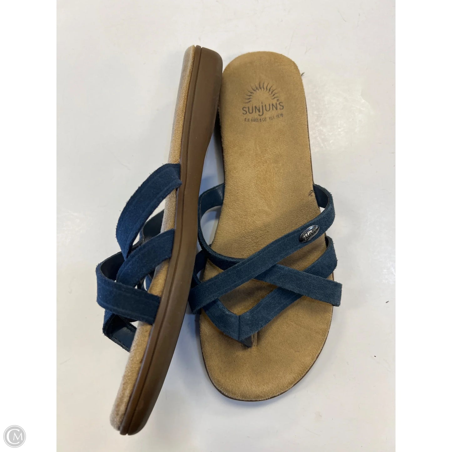 Sandals Flats By Cmc In Blue, Size: 6.5