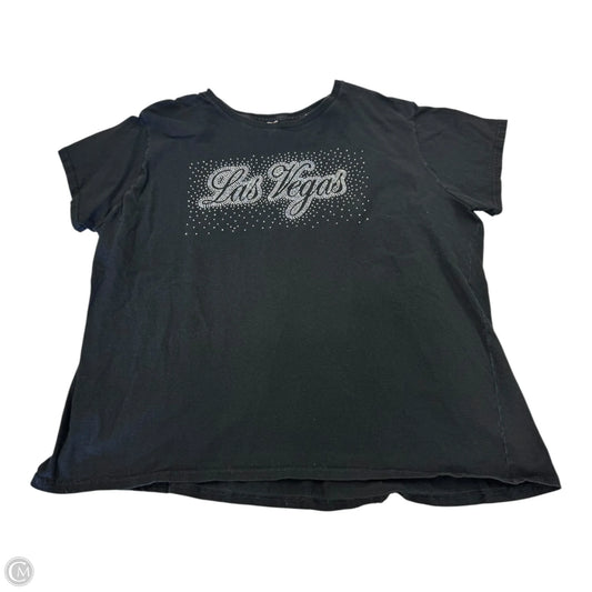 Top Short Sleeve Basic By Clothes Mentor In Black, Size: L