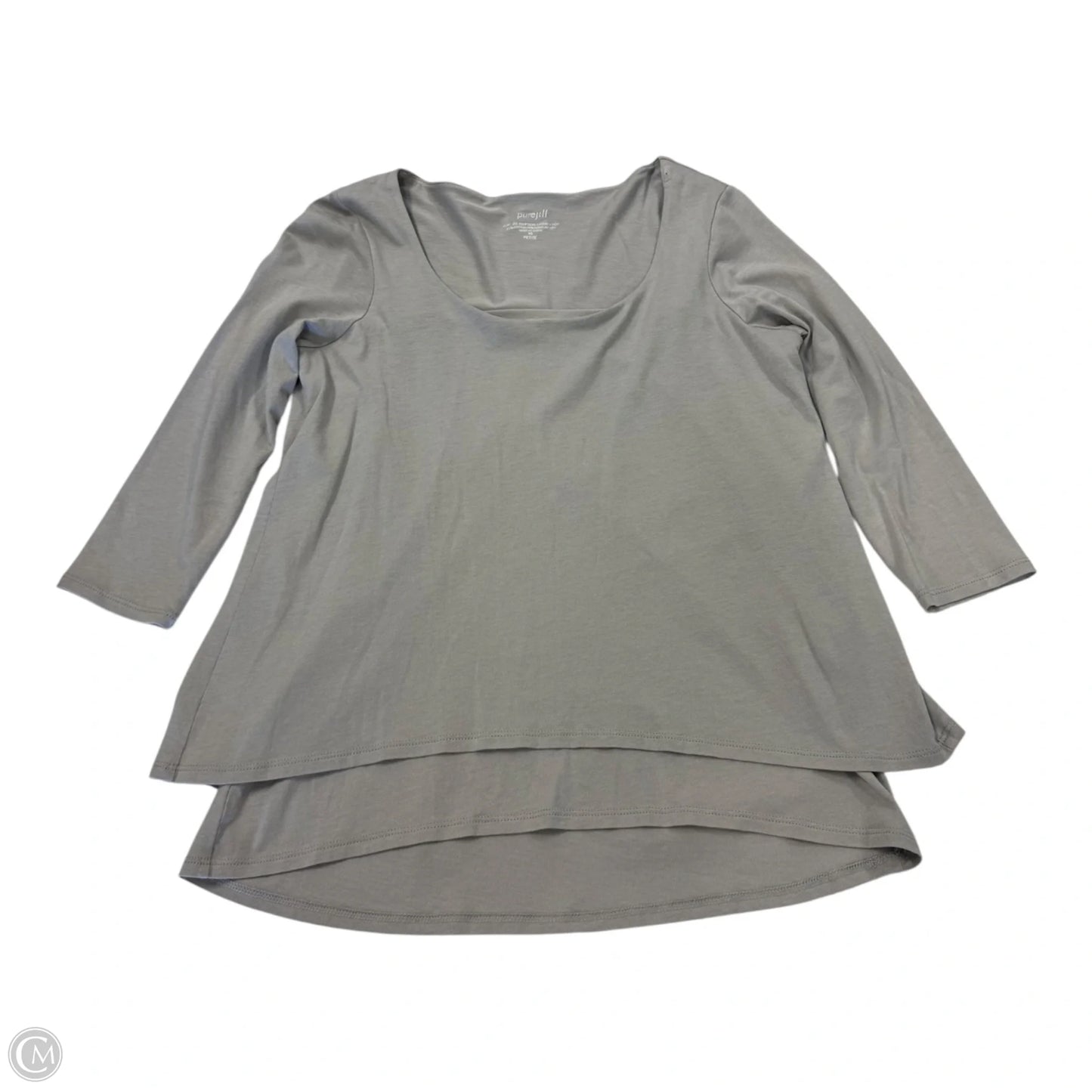 Top 3/4 Sleeve By Pure Jill In Grey, Size: Petite   Xs