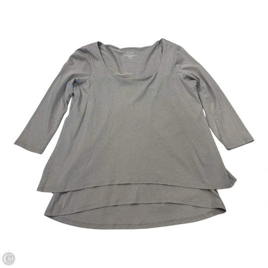 Top 3/4 Sleeve By Pure Jill In Grey, Size: Petite   Xs