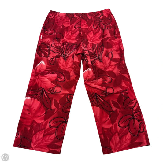 Capris By Worthington In Red, Size: 10petite