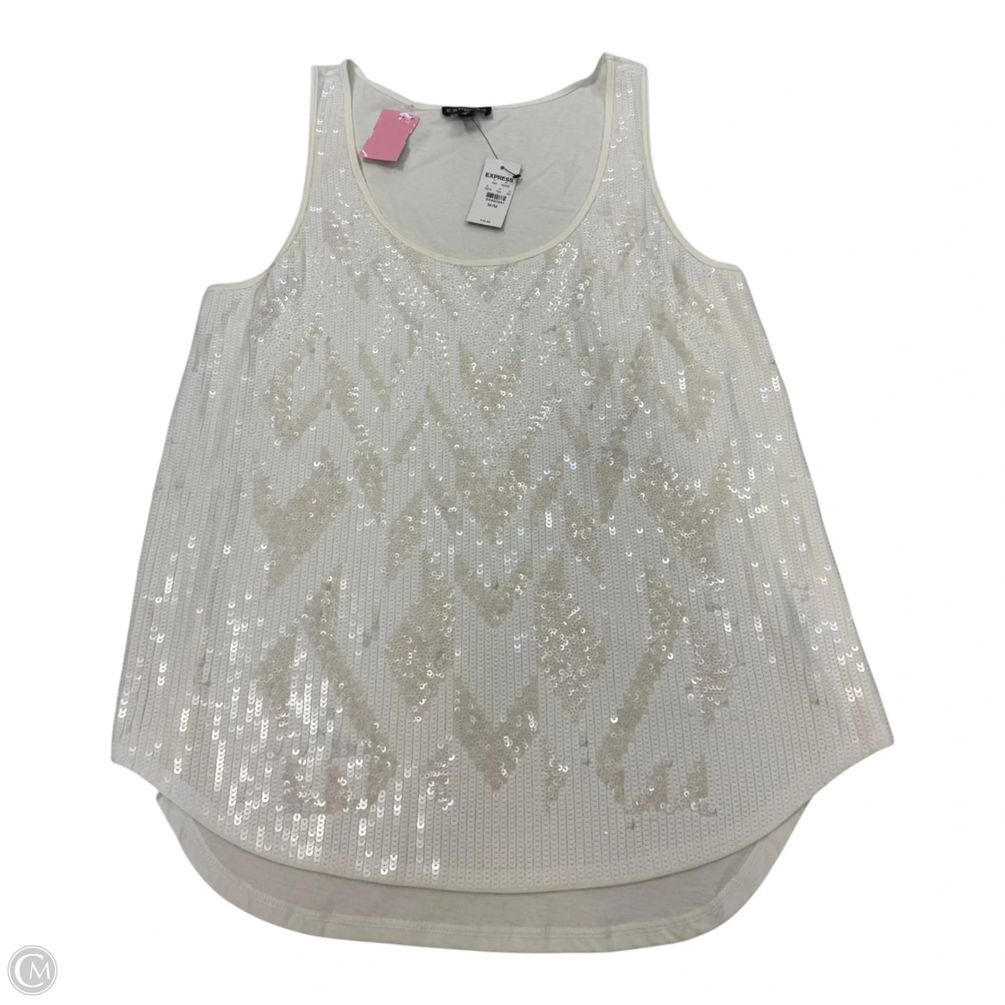 Top Sleeveless By Express In White, Size: M
