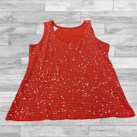 Top Sleeveless By Loft In Orange, Size: M