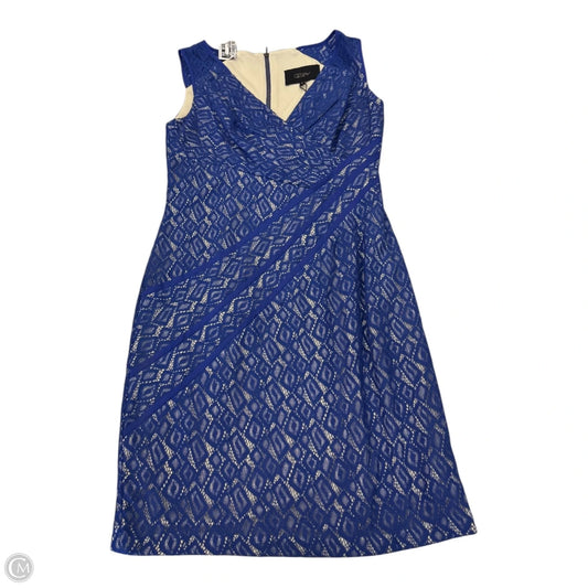 Dress Casual Short By Clothes Mentor In Blue & Cream, Size: 6