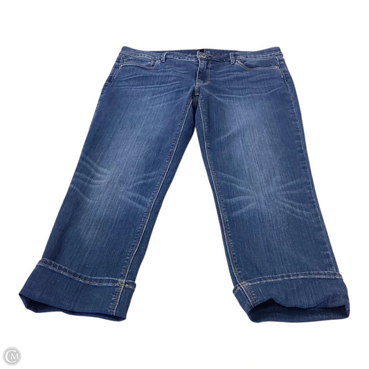 Jeans Cropped By Chicos In Blue Denim, Size: 12
