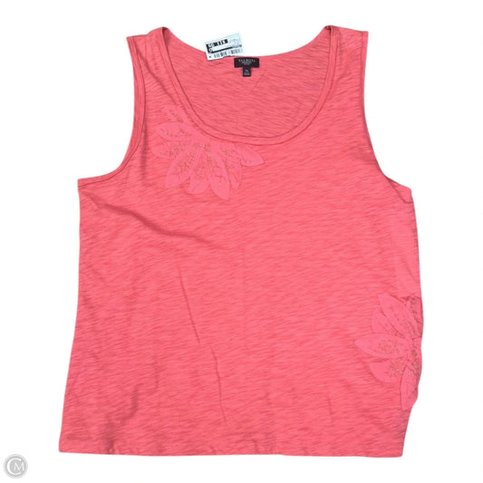 Top Sleeveless By Talbots In Orange, Size: Petite   Xl