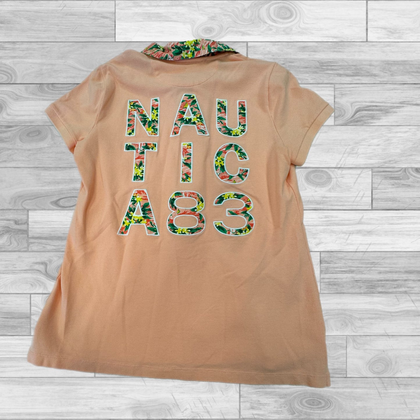Orange Top Short Sleeve Nautica, Size L