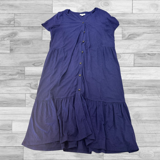 Purple Dress Casual Midi J Jill, Size M