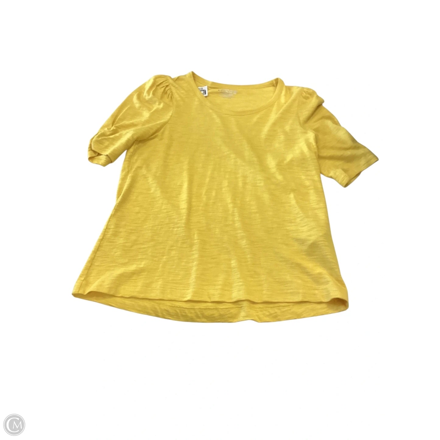 Top Short Sleeve By Chicos In Yellow, Size: 1 medium