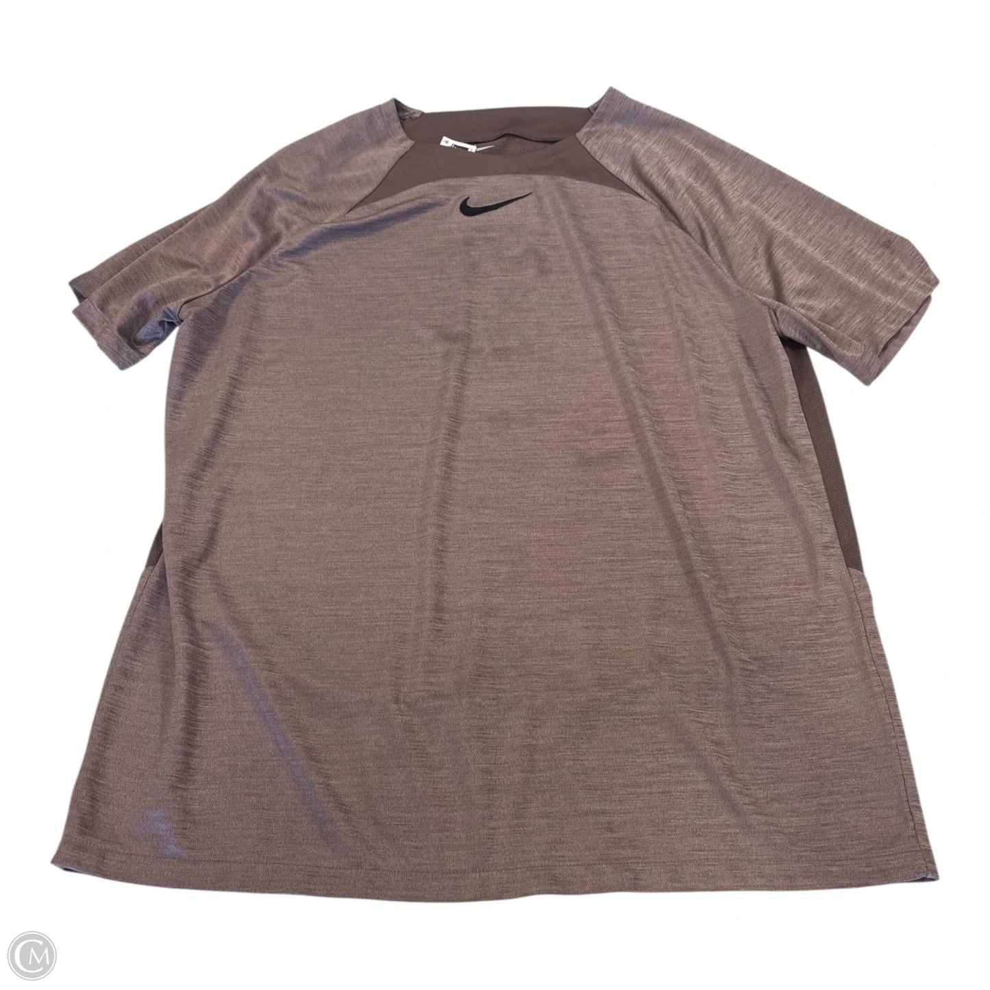 Athletic Top Short Sleeve By Nike In Brown, Size: Xxl