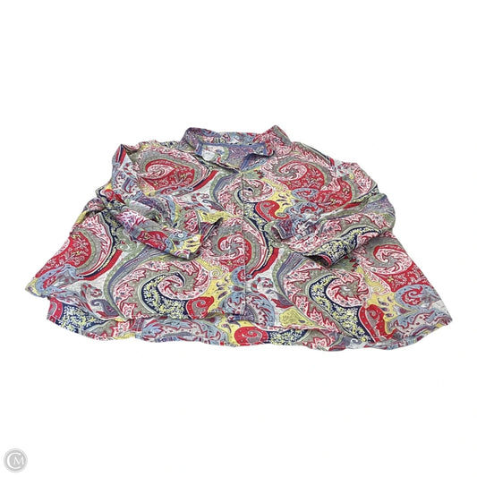 Top Long Sleeve By Chicos In Multi-colored, Size: 4 (2XL)